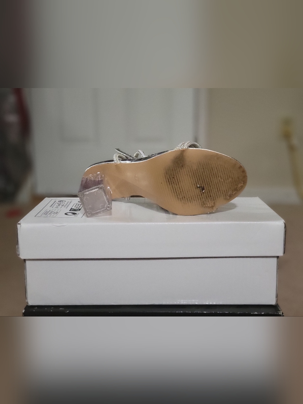 Clear Rhinestone Strap High Heel - Picture 4 of 4